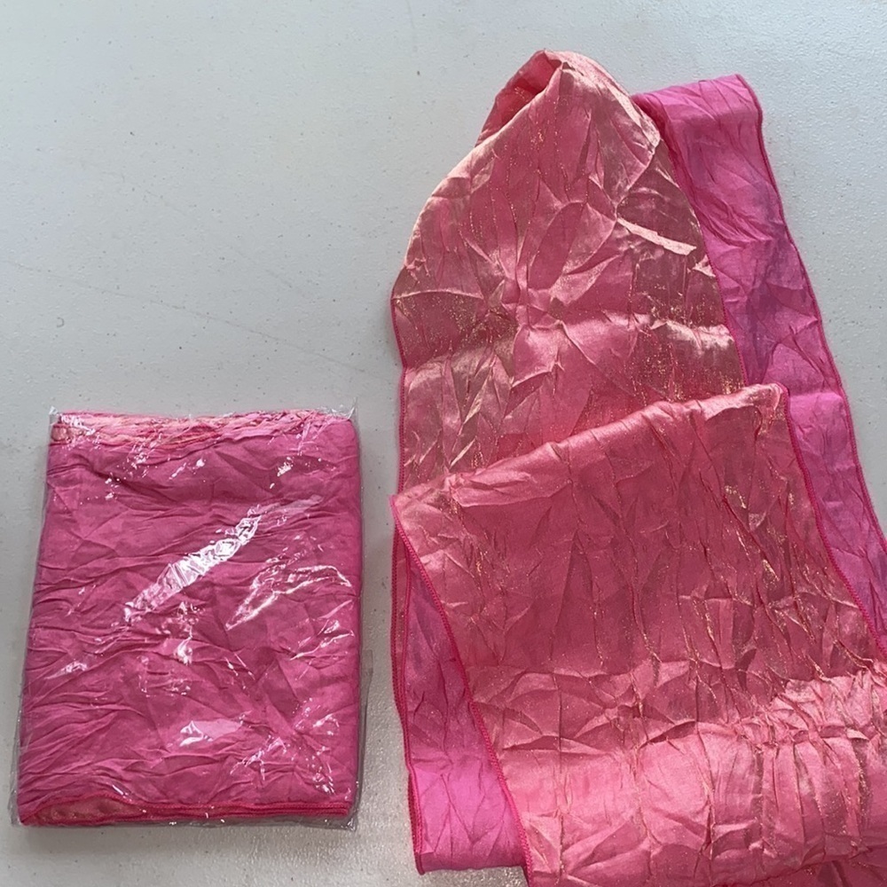 CHAIR TIES - 100 PINK Crush Iridescent 2 Sided Ties - Picture 10 of 10
